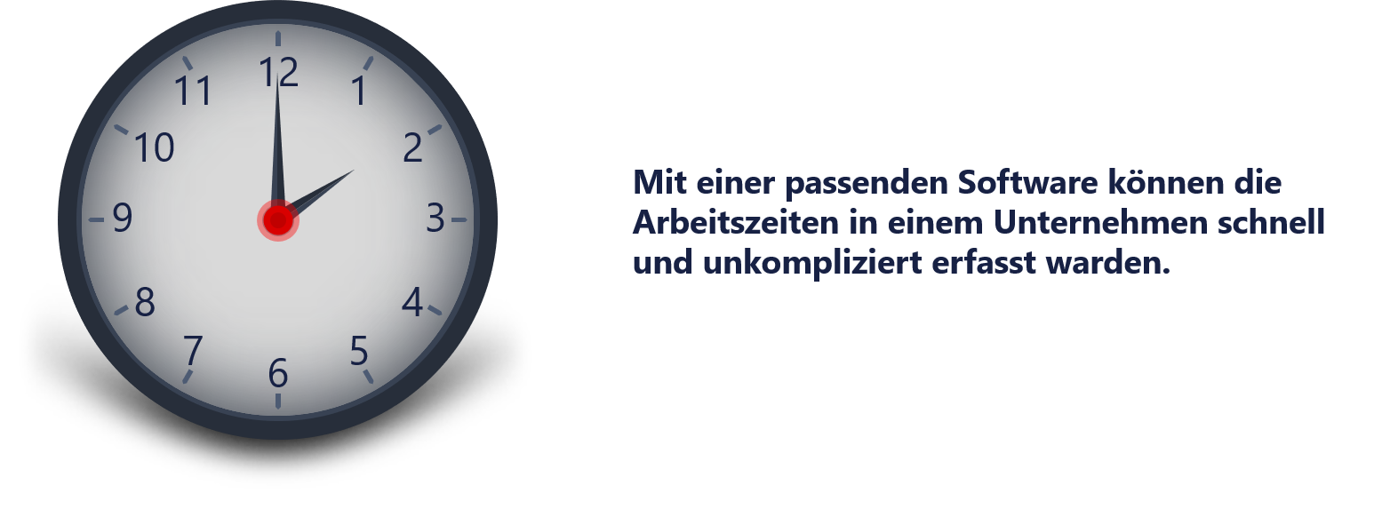 Darstellung einer Uhr - Arbeitszeiten erfassen