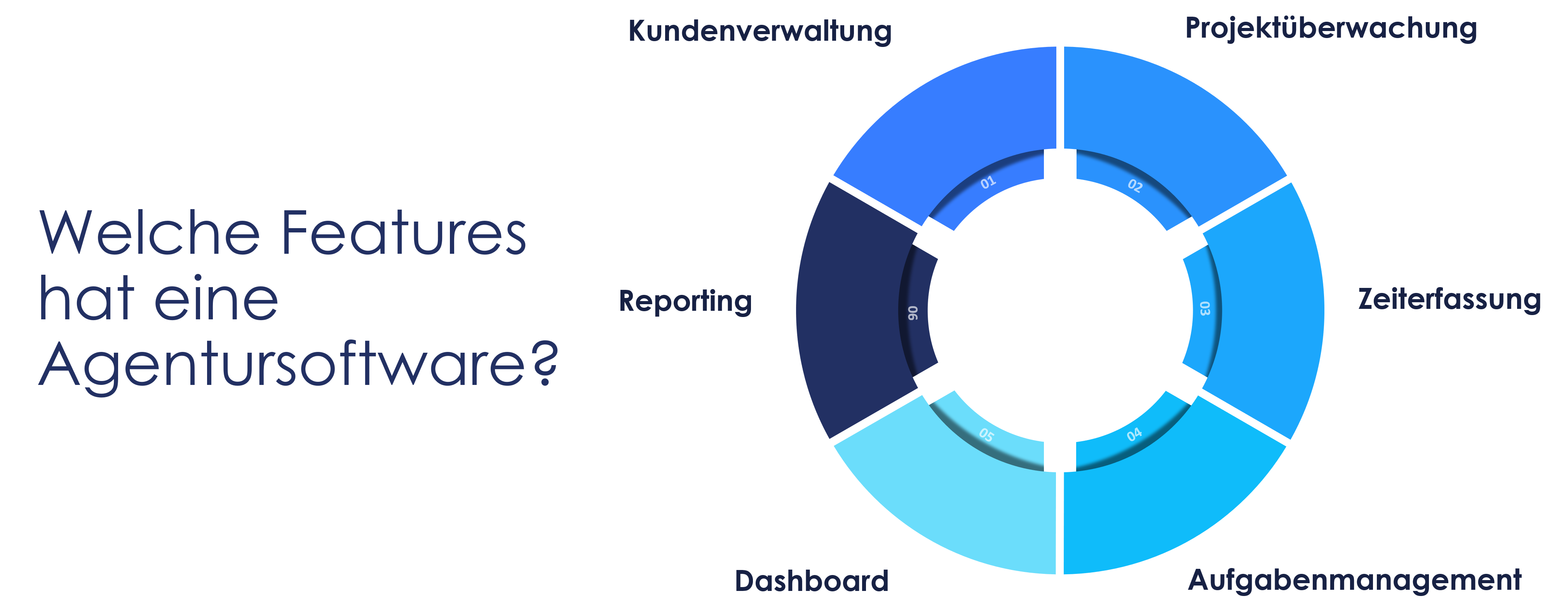 Darstellung von wichtigen Funktionen einer Agentursoftware